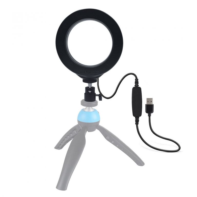 Dimmable Selfie LED Video Ring Light with Cold Shoe Tripod Ball Head for Tiktok