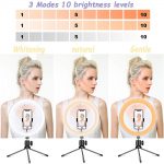 Dimmable Selfie Bluetooth remote lamp with tripod
