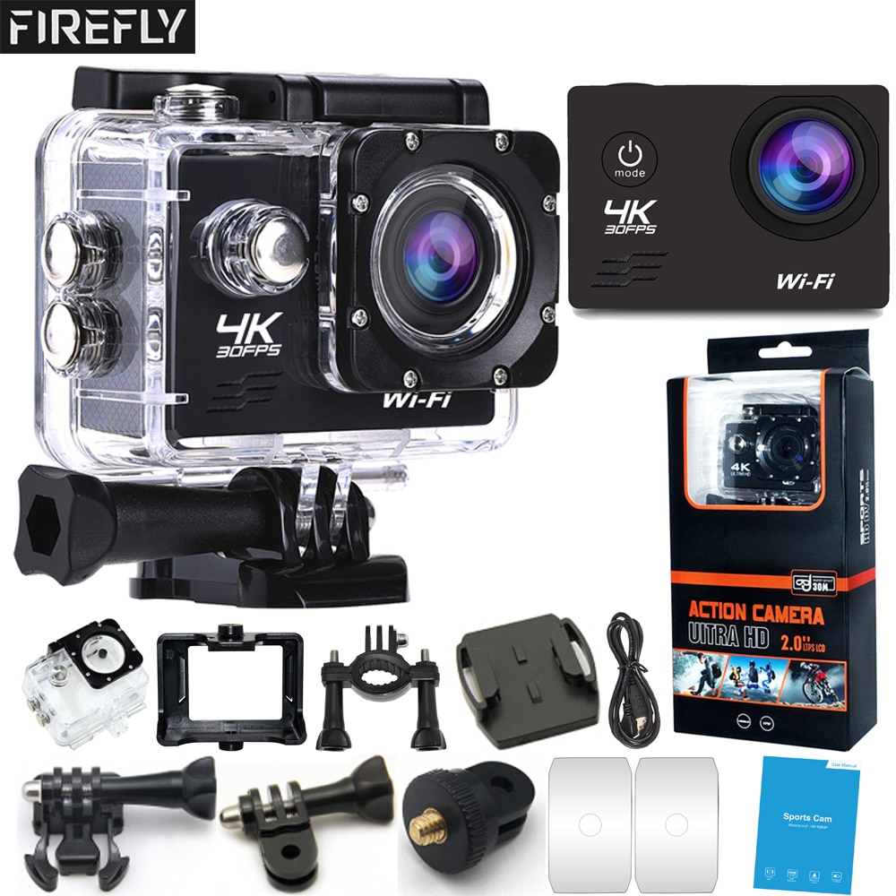 FIREFLY WIFI Action Camera 4K 30fps Ultra HD 16MP 170D 30m Underwater Waterproof Sport Helmet Video Recording Cameras Sport Cam