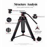 Alloy aluminum Fluid ball head camcorder Video tripod