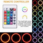 Remote Control 16-Colour Camera Ring Light with Phone Holder
