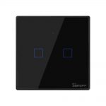 Luxury Glass Panel Touch LED Light Wall Timer Switch Black