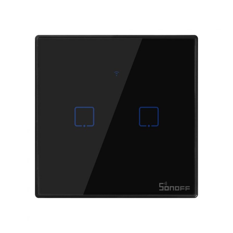 Luxury Glass Panel Touch LED Light Wall Timer Switch Black