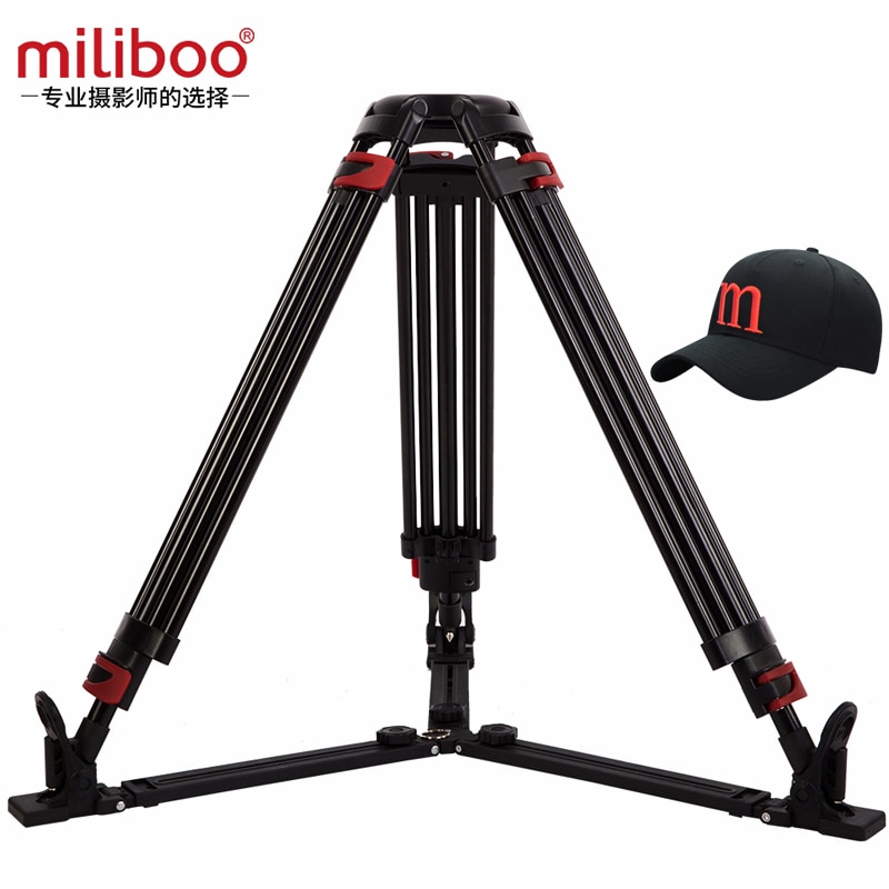 miliboo Heavy Duty Tripod MTT609A without Head Aluminum Professional Camera Stand Video Camcorder Tripod VS manfrotto Tripod