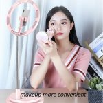 YouTube tiktok LED Desktop Ring Light Mini Dimmable 1.65cm Tripod