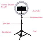 Video With Stand Ring Light Tripod Dimmable