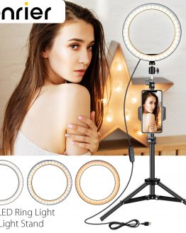 Onrier 10.2 Inch Ring Light with Stand LED Selfie Ring Lamp for Phone Tripod and Phone Holder for TikTok youtube Video OLS07C