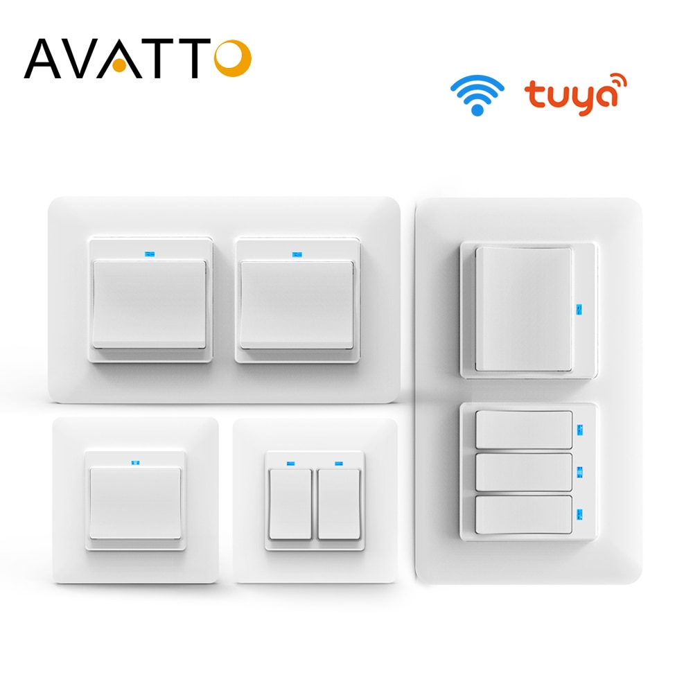 AVATTO Smart WiFi Switch with Random combination, Smart home automation Wall Light Switch 1/2/3 Gang Work with Alexa,Google Home