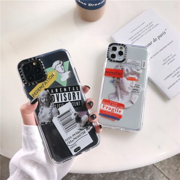 Luxury Art Letter Label Phone Case For iphone 11 Pro Max 7 8 plus Back Cover For iphone X XR XS Max Transparent Soft Cases Funda Luxury Art Letter Label Phone Case For iphone 11 Pro Max 7 8 plus Back Cover For iphone X XR XS Max Transparent Soft Cases Funda