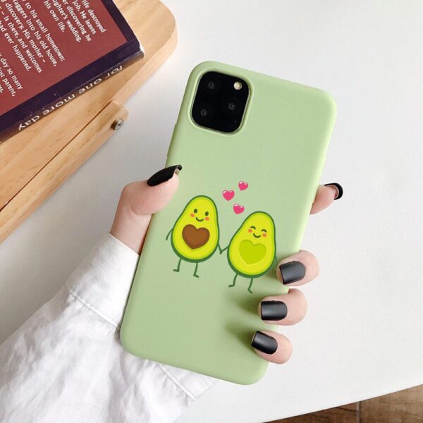 Cartoon Silicone Phone Case for iphone 11 Pro XS Max XR 6s 7 8 plus Soft TPU Funny Avocado watermelon Printed Cover Shell Coqua 3 Silicone Phone Case for iphone 11 Pro XS
