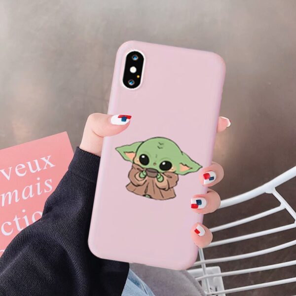 Baby Yoda Meme Silicone Phone Case For iPhone