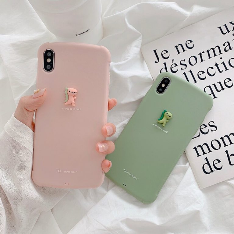 Matte phone Case For iphone 11 11Pro Max XS Max X XR 3D Baby dinosaur case for iphone 7 8 plus cartoon phone cover 2 Iphone 11 Pro Max XS Max X XR 3D Baby dinosaur case
