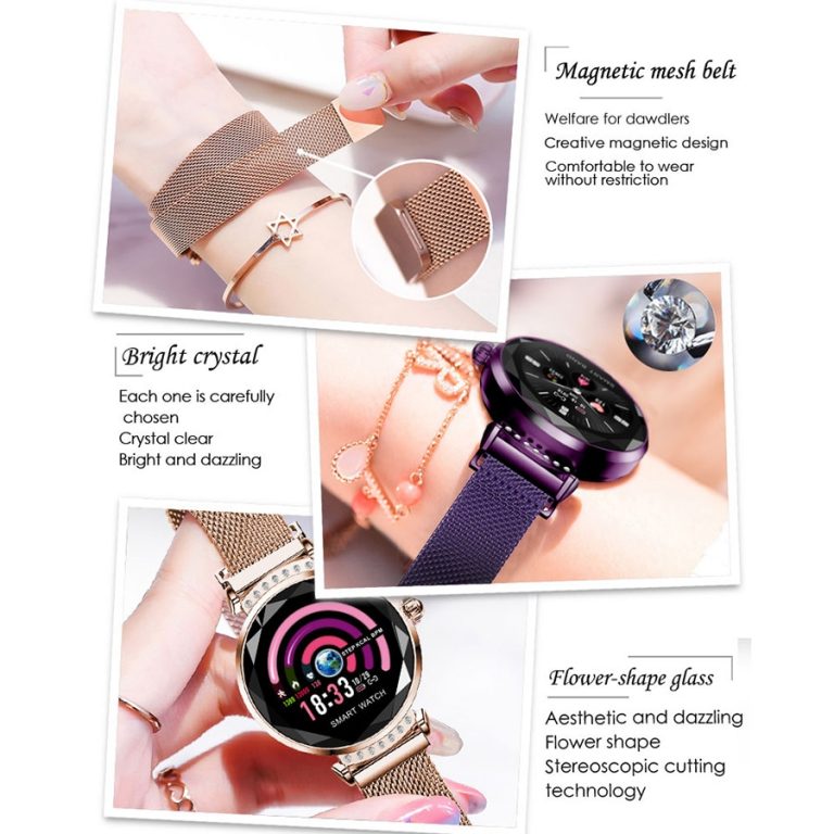 SCOMAS Luxury Women Smart Watch Diamond Glass Heart Rate Blood Pressure Monitor Fitness Tracker For iOS Android Smartwatch 1 Luxury Women Smart Watch - Diamond Glass Fitness Tracker, Heart Rate & Blood Pressure Monitor for iOS & Android
