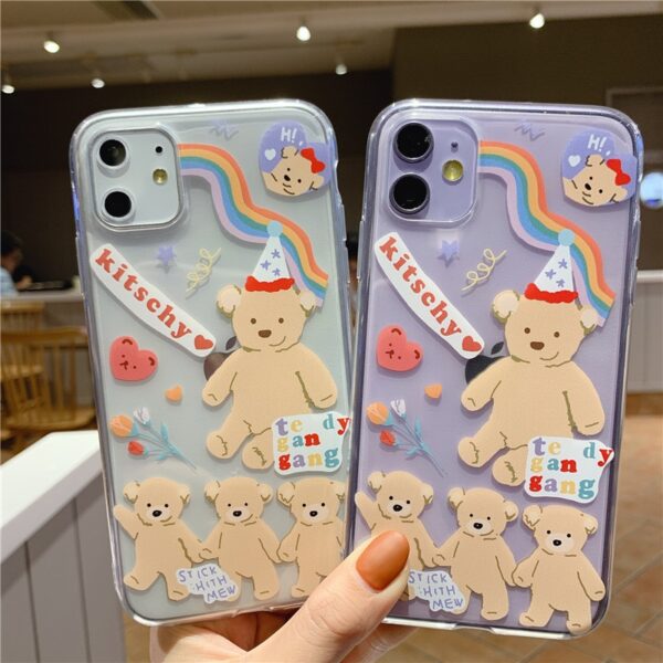 Shockproof Cute Rabbit Bear Phone Case For iphone 11