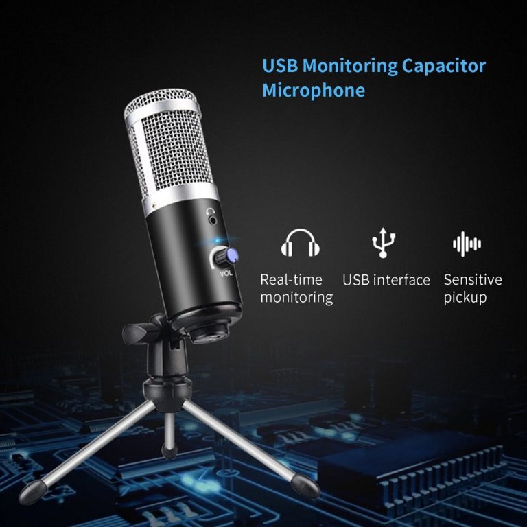 Professional USB Recording Tiktok Condenser Microphone with Tripod for Computer Wire Mic YouTube Skype Studio Live Broadcasting 4 Audio Quality Like Never Before, Anytime and Anywhere π€πΌ