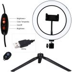 9-Inch LED Ring Light with Adjustable Halo Lights - Perfect Lighting for Youtube Videos, TikTok, and Live Streaming in Any Setting