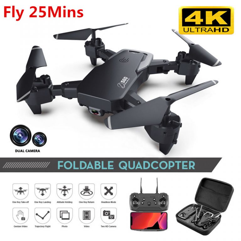 Profession Drone 4K HD Camera WIFI 16MP Dual Camera Follow Me Quadcopter FPV Professional Drone Long Battery Life Toy For Kids