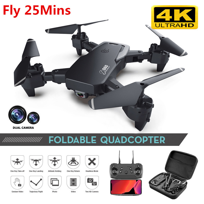 Profession Drone 4K HD Camera WIFI 16MP Dual Camera Follow Me Quadcopter FPV Professional Drone Long Battery Life Toy For Kids
