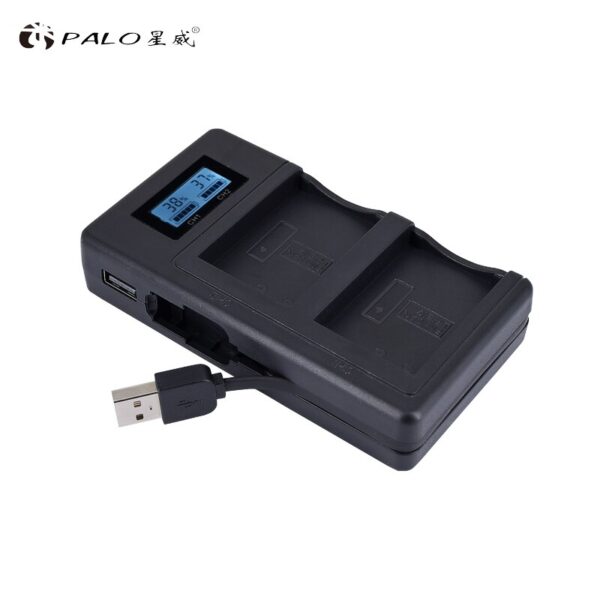 Camera Battery +LCD Dual USB Charger for Canon