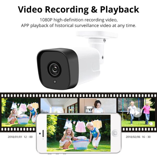 WiFi CCTV Camera IP65 Waterproof Outdoor Intercome Work with Alexa Echo