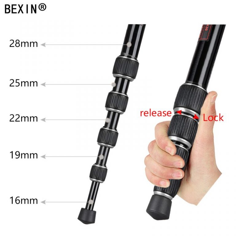 Portable Travel Tripod with Monopod Feature Smooth Ball Head for DSLR Cameras