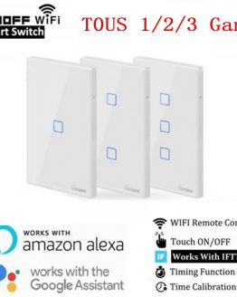 SONOFF T0 TX EU/US Smart WiFi Smart Switches with 1/2/3 Gang Wireless Wifi Switch for Alexa Google Home Smart Home Smart Home