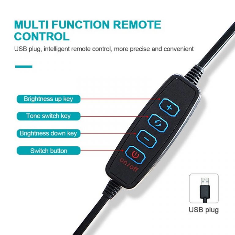 Bluetooth Remote Video Light Ring Light Lamp with Tripod Stand