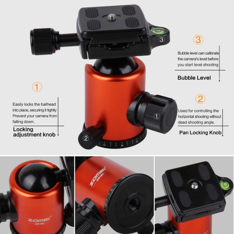 Monopod Stand & Ball head with Bag for DSLR