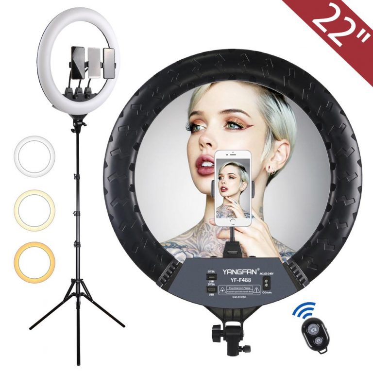 22-Inch LED Ring Light with 2M Foldable Tripod Stand – Perfect for TikTok, YouTube, and Professional Streaming