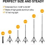 Dimmable LED Selfie Ring Light With 160 cm Stand Tripod