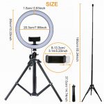 Remote Control 16-Colour Camera Ring Light with Phone Holder