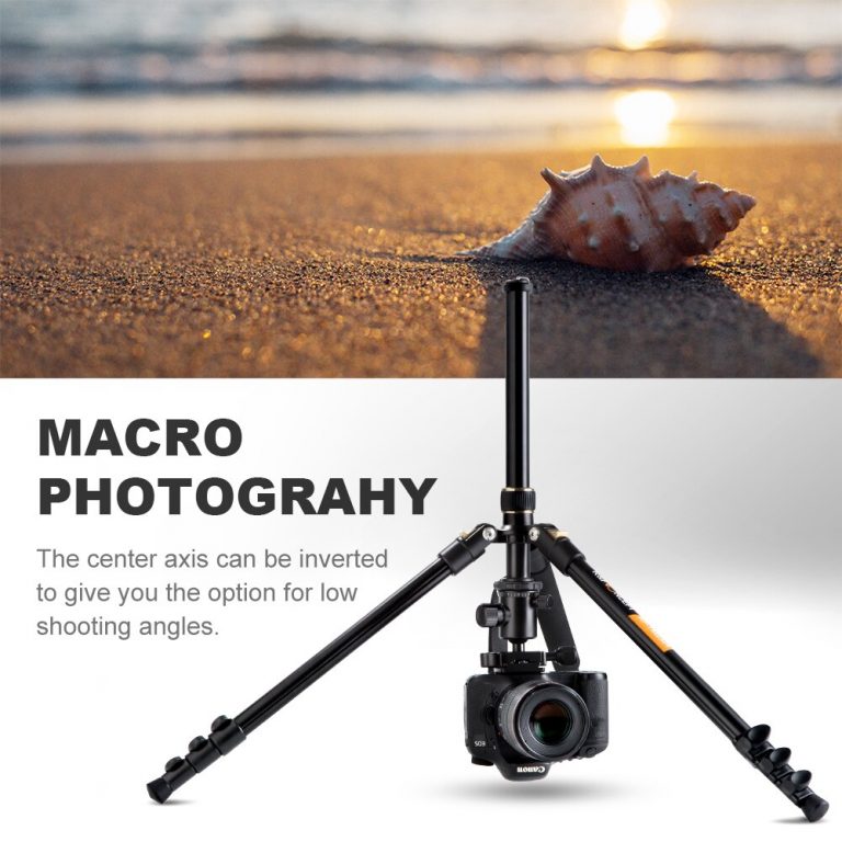 K&F CONCEPT KF-TM2324 Professional Digital/Video Camera Tripod Portable 4-Sections Tripods With Ball Head+Bag For Canon Nikon 3 Photography with the Professional Digital/Video Camera Tripod - The Ultimate Travel Companion