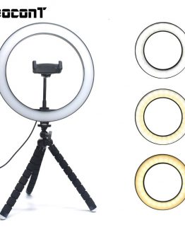 Ring Lamp 10.2in Studio Ring Light LED Photography Photo Camera Lights with Large Octopus Tripod for Tiktok Youtube Makeup Live