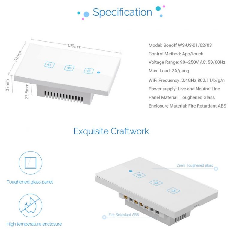 Timethinker Ewelink Smart Home Light Switch Panel Wall Interruptor US 1/2/3 Gang Wifi Light Switches Work with Alexa Google Home 2 Smart Home Light Switch: Elevate Your Home Automation Game