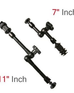 7 / 11 Inch Adjustable Friction Articulating Magic Arm + Super Clamp Crab Clip for DSLR LCD Monitor LED Light Camera Accessories