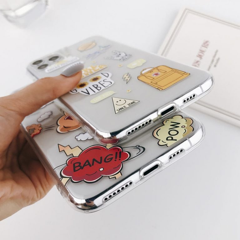 Lovebay Abstract Clear Cartoon Phone Case For iPhone SE 2020 11 Pro Max X XR Xs Max 6 6S 7 8 Plus Soft TPU Cover For iPhone 11 3 Abstract Clear Cartoon Phone Case for iPhone – Compatible with Multiple Models