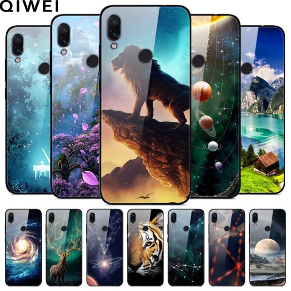 For Xiaomi Redmi 7 Case Tempered Glass Hard Back Cover For Xiaomi Redmi Note 7 Phone Cases Bumper Coque On Redmi7 7A 7 A Note7 Xiaomi Redmi 7 with Stylish Tempered Glass Hard Back Cover – Ultimate Phone Protection