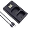 LP-E6 LP-E6N LPE6 LPE6N Dual LCD USB Battery Charger Compatible with for Canon 60D 70D 80D EOS R XC10 XC15 5DS 5DSR Cameras