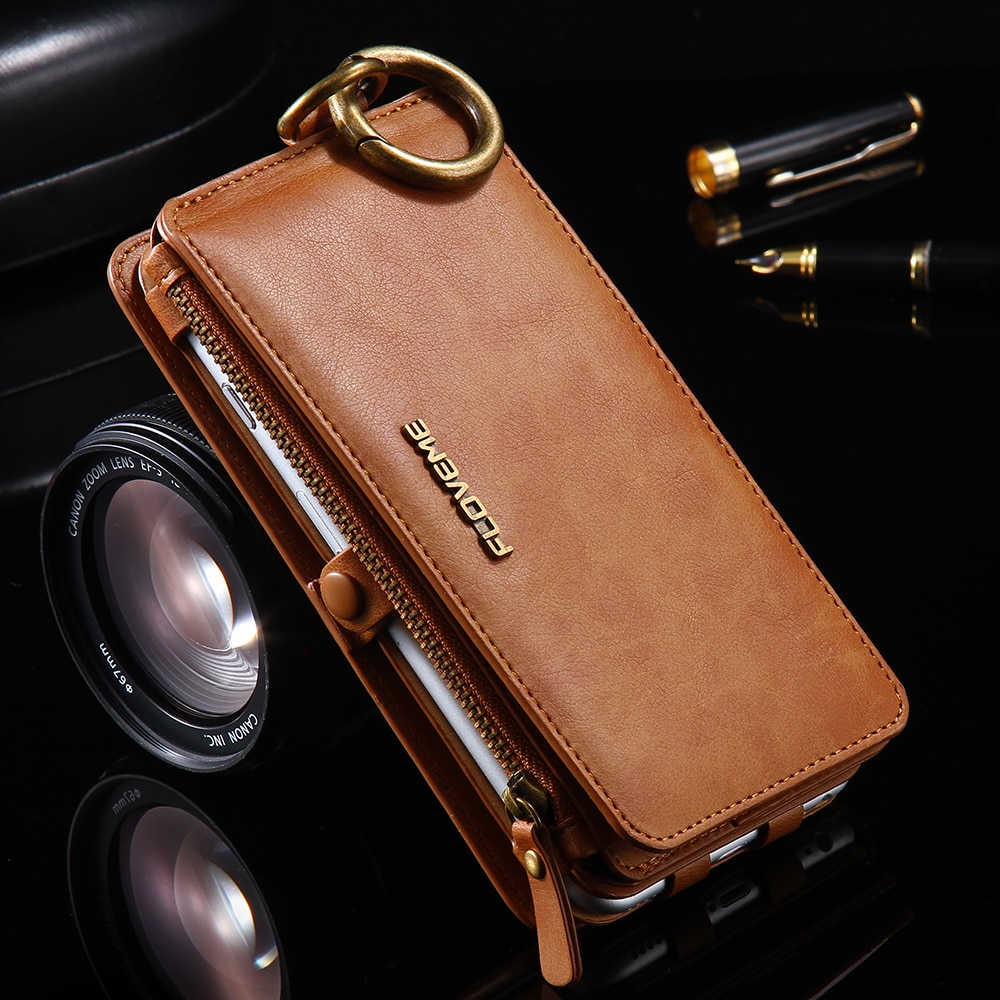 FLOVEME Note 3 4 5 Retro Wallet Leather Case For Samsung Galaxy S6 edge Plus S7 for iPhone XS XR MAX 5s SE 6 6s 7 8 Plus Cover
