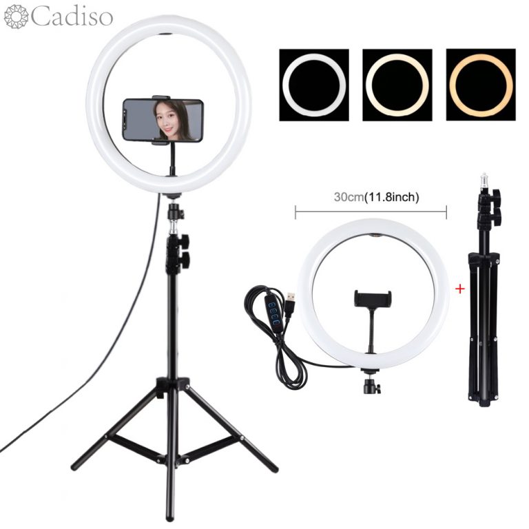 Selfie Ring Lamp for Phone Tripod and Phone Holder for TikTok youtube