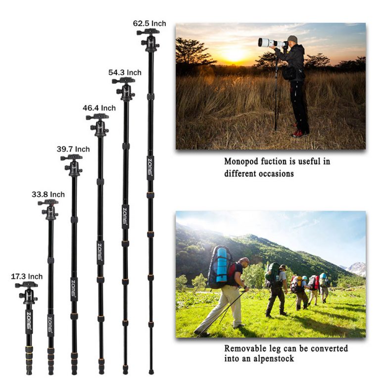 Zomei Q666 Professional Tripod For DSLR Camera Ball Head Tripod