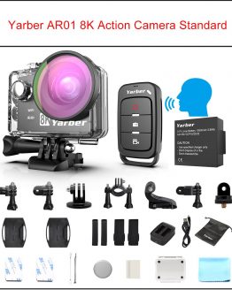 Yarber 8K Action Sports Camera WIFI 4K 60fps Bicycle Helmet Action Cameras 40M Waterproof Diving Video Dash Cam with Remote APP