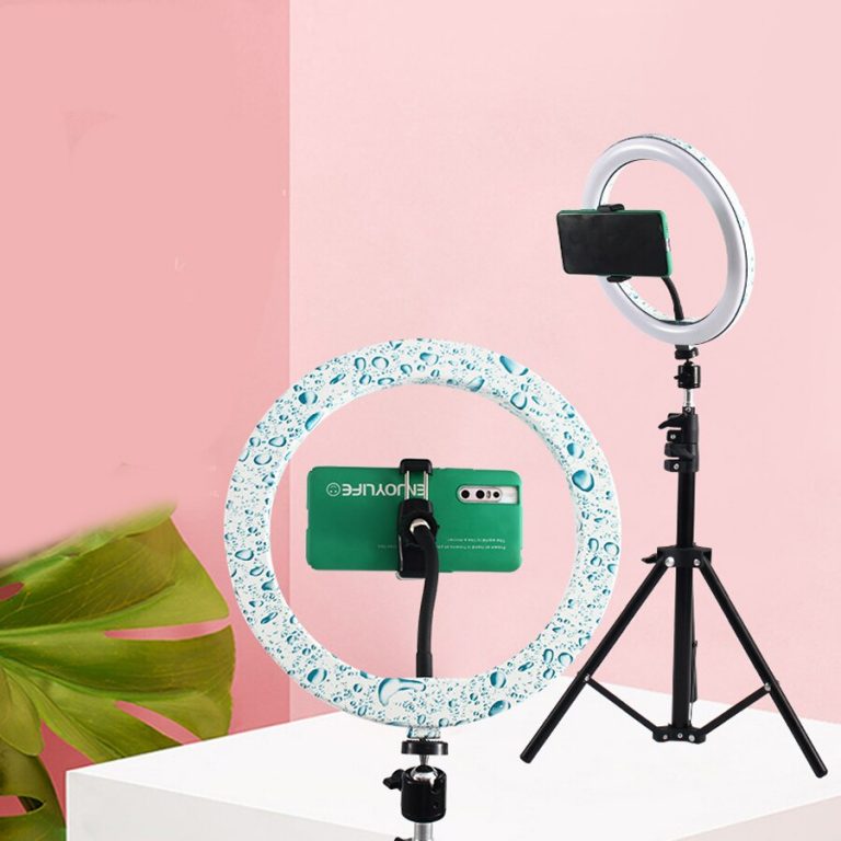 10 Inch Selfie Blue Ring Lamp For Video With Stand Ring Light Tripod Dimmable Photography LED Lighting For Youtube TikTok NE005