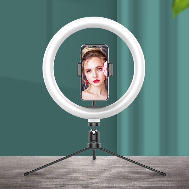 10 inch Photography LED Selfie Ring Light Bluetooth Remote Video Light Ring Light Lamp with Tripod Stand for TikTok Youtube Live