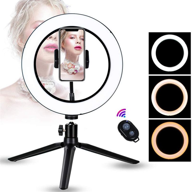9 inch Photography LED Ring Light With MIni Tripod For Youtube Video Live Tiktok Dimmable Studio Camera Lighting 3300-5600 K