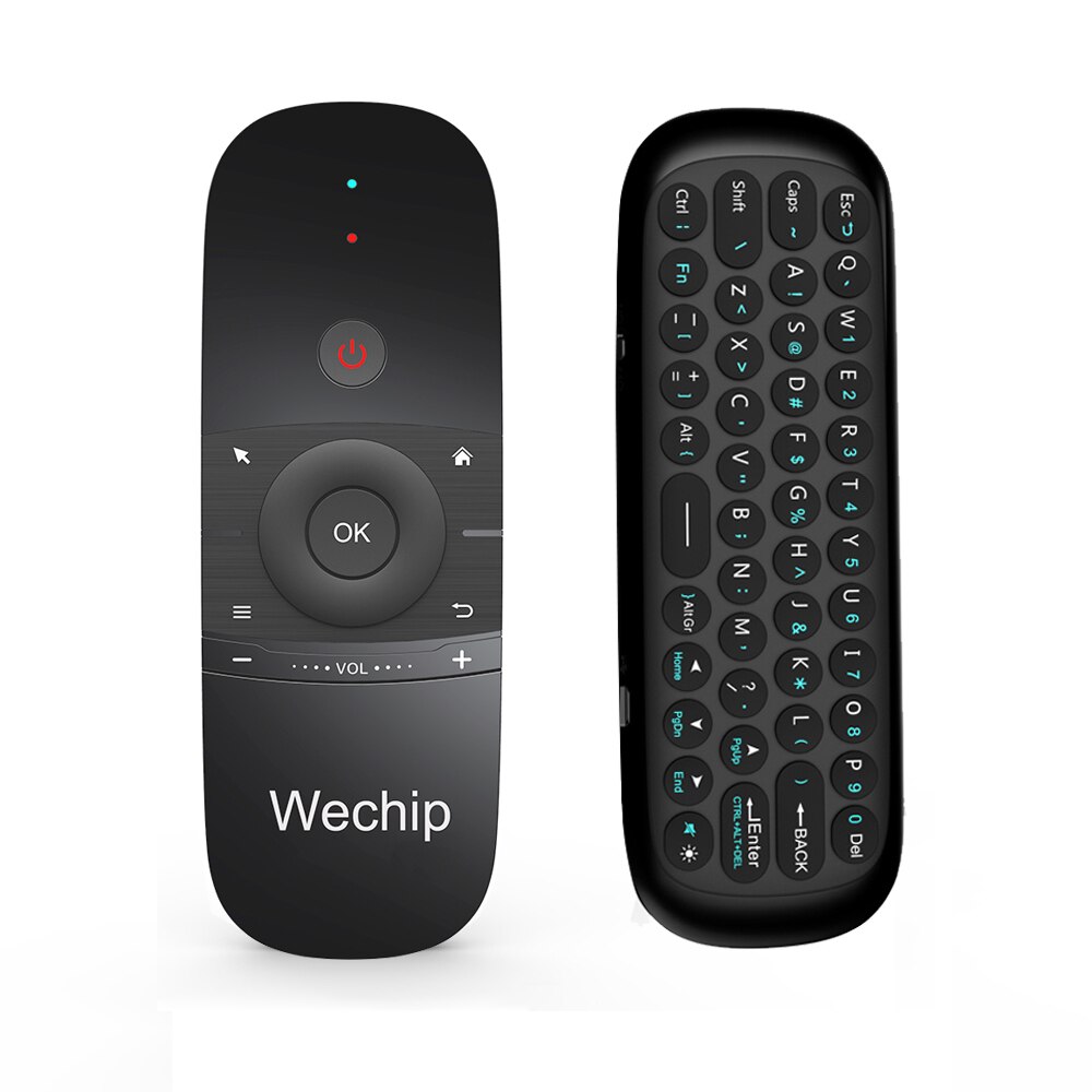 Wechip W1 2.4G Gyroscope Wireless Air Mouse With English or Russian Keyboard Smart Remote Control For Windows PC Android TV Box