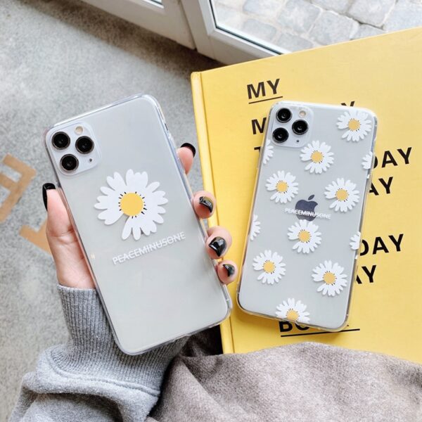 Cute Transparent Daisy Phone Case For Huawei P40 P30 P20 Lite Mate 30 Pro 20 P smart Nova 5t For Honor 10 8X 9X 7A 8a Soft Cover 1 Daisy Delight: Transparent Phone Case for Huawei ?