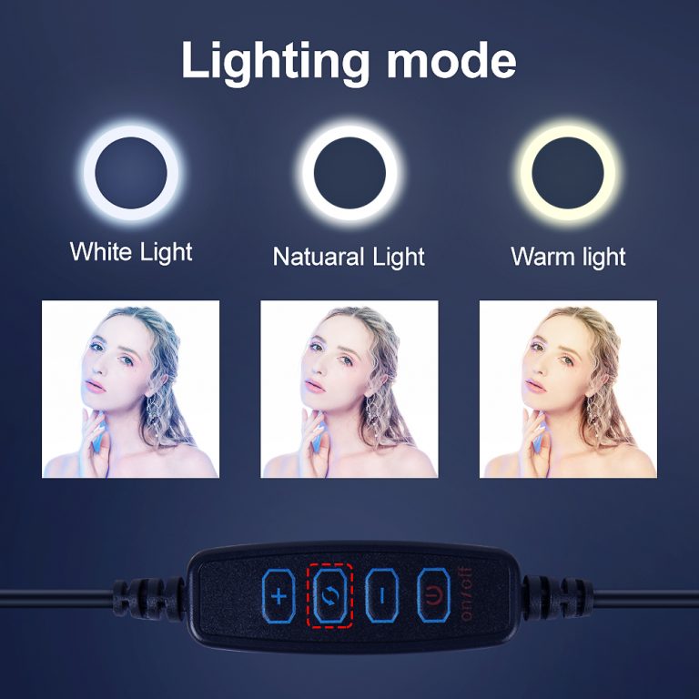10 Inch Dimmable LED Selfie Tiktok Ring Light USB Ring Lamp Video