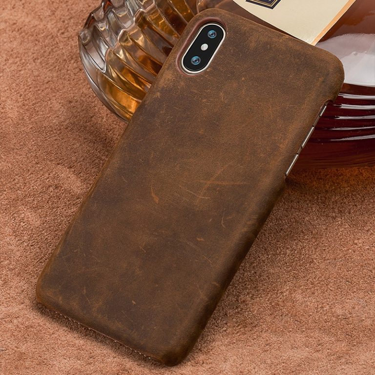 Genuine PULL-UP Leather phone case for iphone X 11 Pro Max XS XR