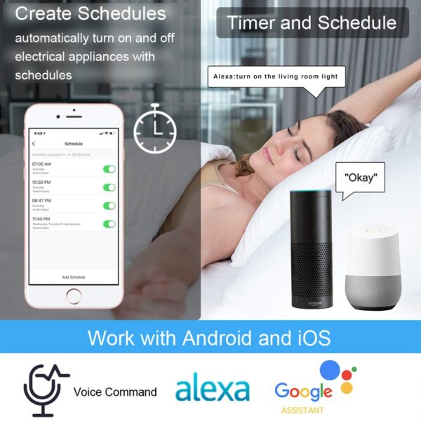 AVATTO Smart WiFi Switch with Random combination, Smart home automation Wall Light Switch 1/2/3 Gang Work with Alexa,Google Home 3 Smart WiFi Switch: Control Your Home with Ease